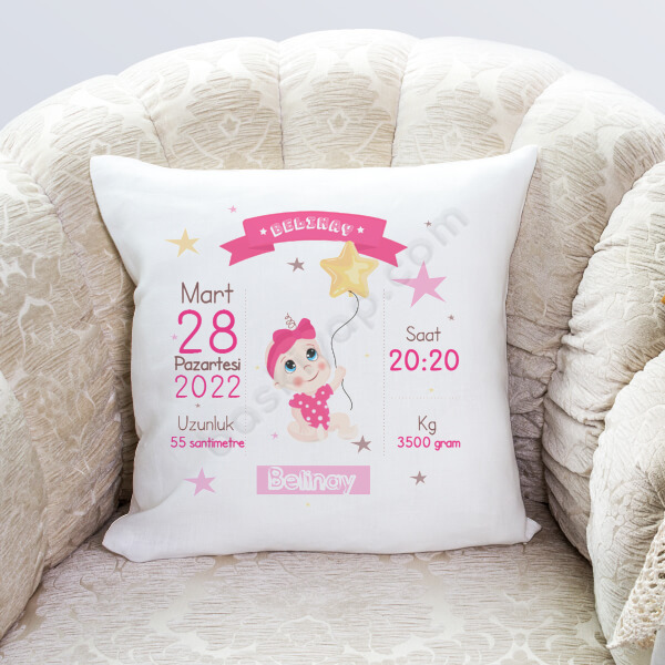 Kız Bebeğe Özel Yastık Kılıfı online tasarla