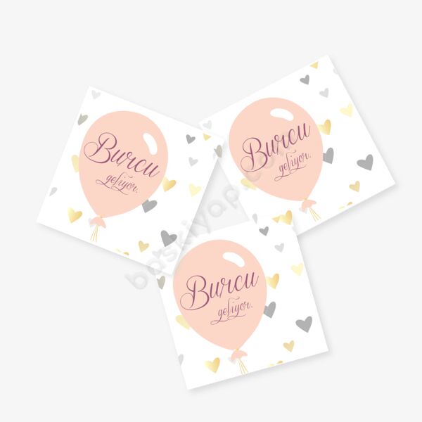 Kızımız Geliyor Sticker online tasarla