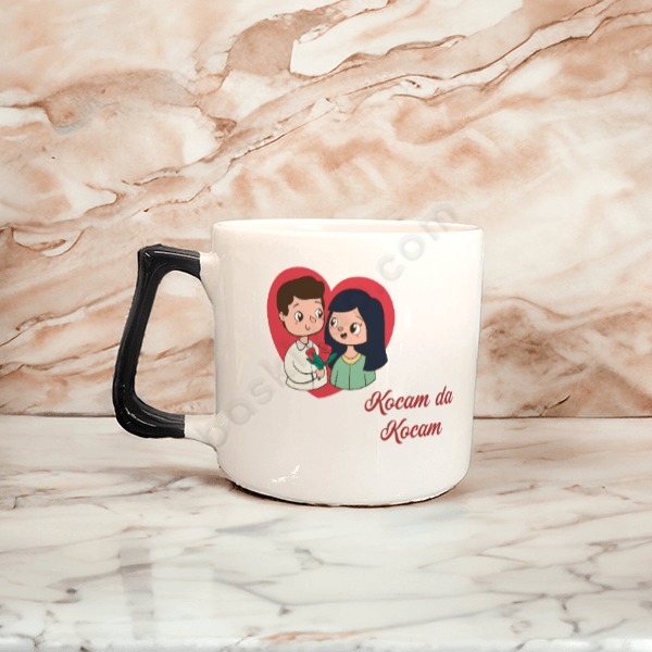 Kocam Da Kocam Tasarımlı Siyah Saplı Seramik Kahve Fincanı online tasarla