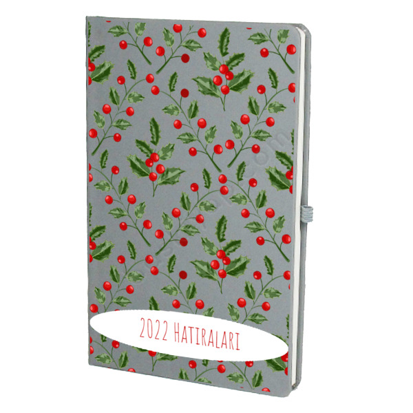 Kokina Tasarımlı Gri Ajanda Defter – Tarihsiz Çizgili Gri Ajanda/Defter 13X21Cm tasarımı