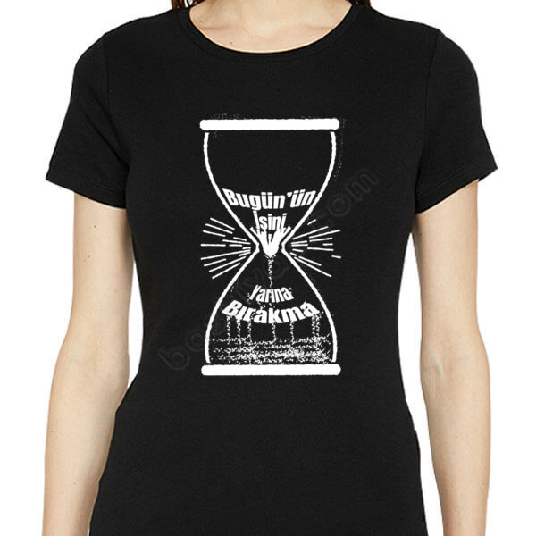 Kum Saati Baskılı Tişört online tasarla