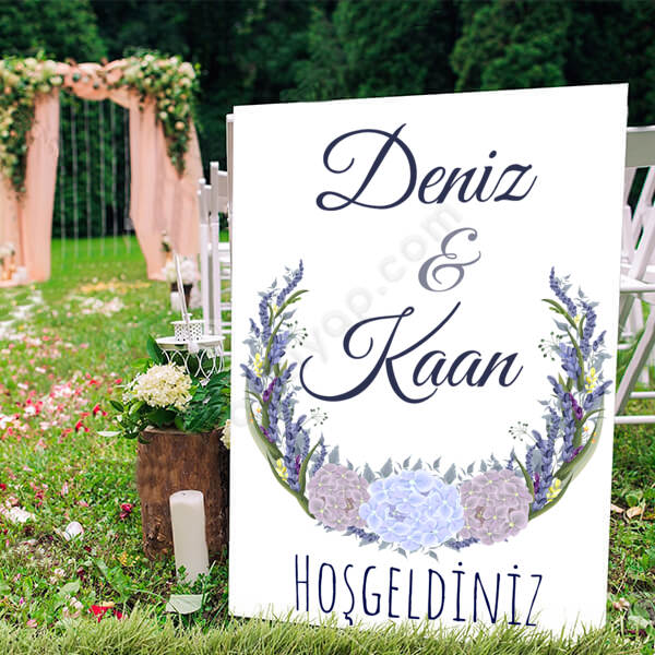 Lavanta Ve Ortanca Ayaklı Pano online tasarla