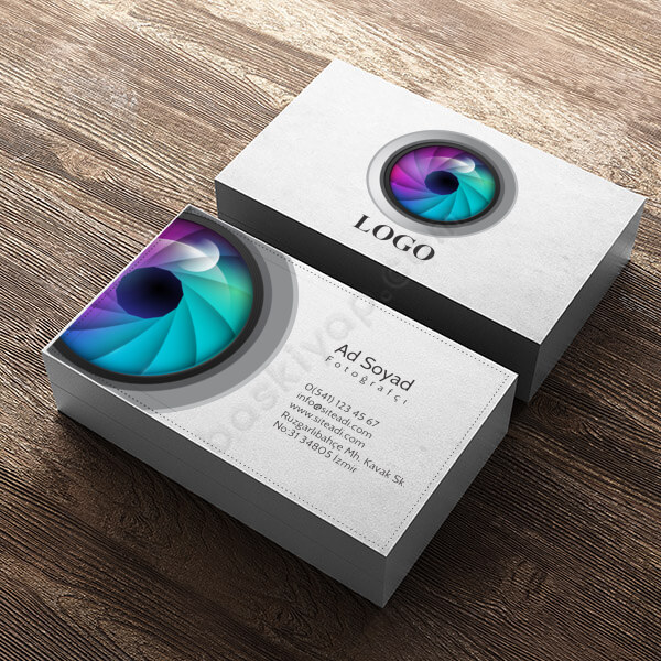 Lens Tasarımlı Fotoğrafçı Kartviziti online tasarla