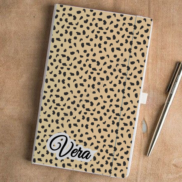 Leopar Desen Beyaz Ajanda online tasarla