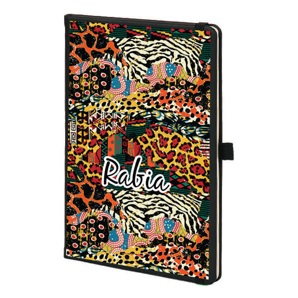 Leopar Desenleri Tasarımlı Ajanda – Tarihsiz Siyah Ajanda / Defter tasarımı