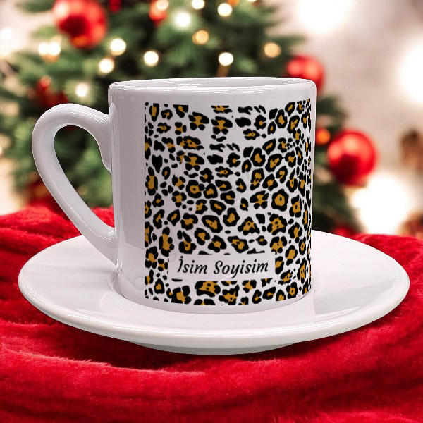 Leopar Desenli Fincan online tasarla