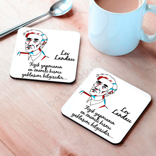 Lev Landau Tasarımlı Metal Bardak Altlığı online tasarla
