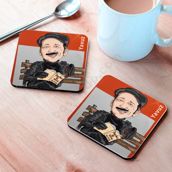 Leyla Mecnun Bardak Altlığı online tasarla