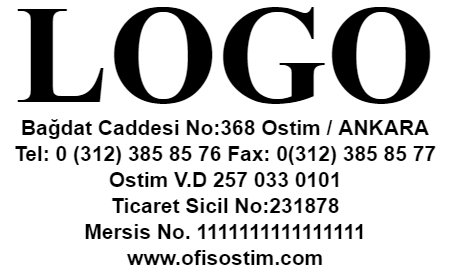 Logolu Firma Kaşesi online tasarla
