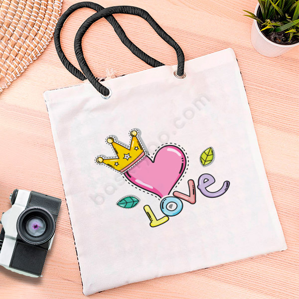 Love Baskılı Bez Çanta online tasarla