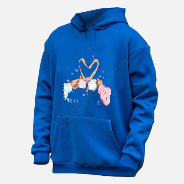 Love Coffee Baskılı Renkli Hoodie online tasarla