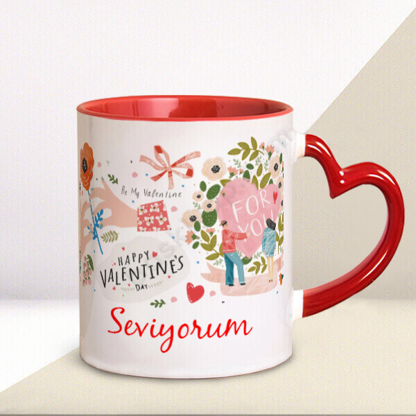 Love Desenli Bardak online tasarla