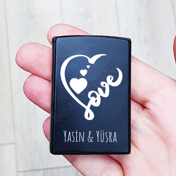 Love Yana Kaydırmalı Pürmüz Çakmak online tasarla
