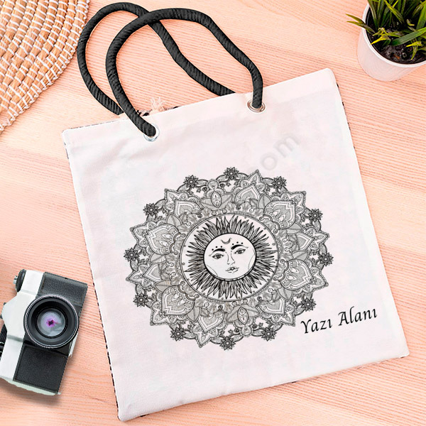 Mandala Tasarımlı Bez Çanta online tasarla
