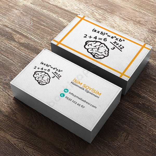 Matematik Öğretmeni Kartviziti online tasarla