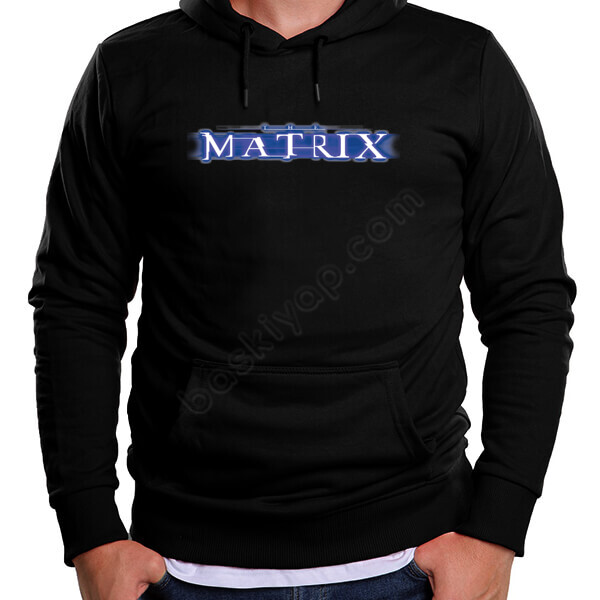 The Matrix 4 Temalı Hoodie Siyah Kapşonlu online tasarla