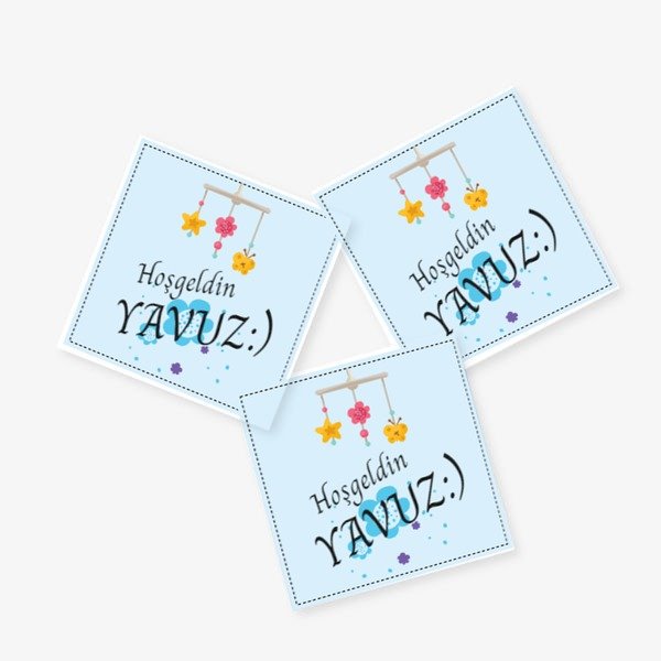 Mavi Bebek Etiketi online tasarla