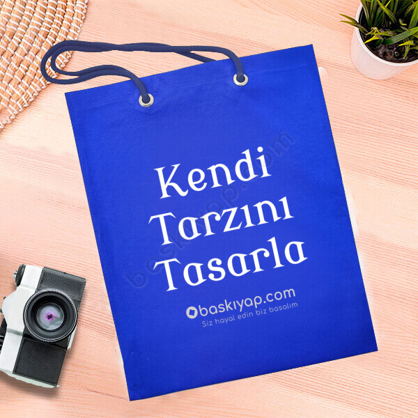 Mavi Bez Çanta Tasarla online tasarla