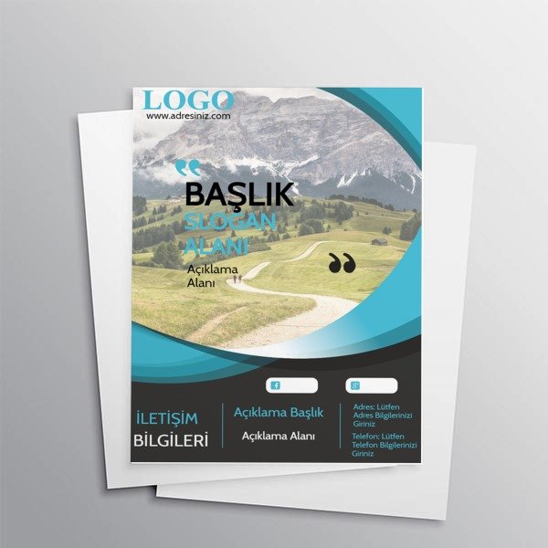 Mavi Gri Tur Rehberi online tasarla