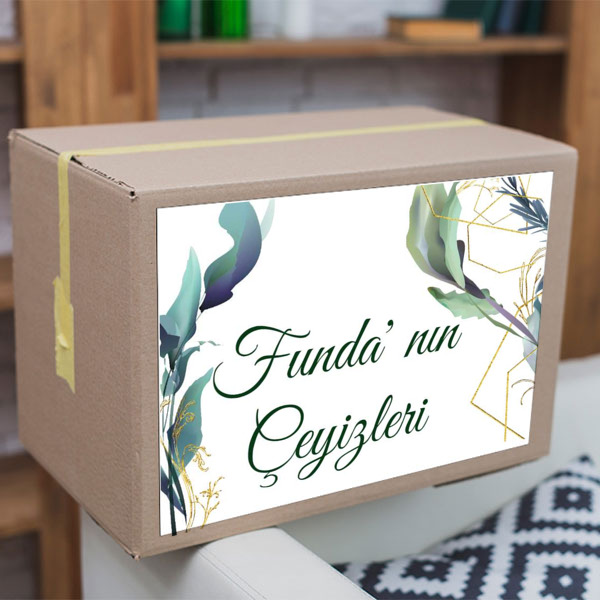 Mavi Yaprak Desenli online tasarla