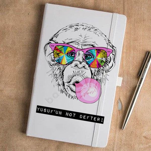 Maymun Desenli Ajanda online tasarla