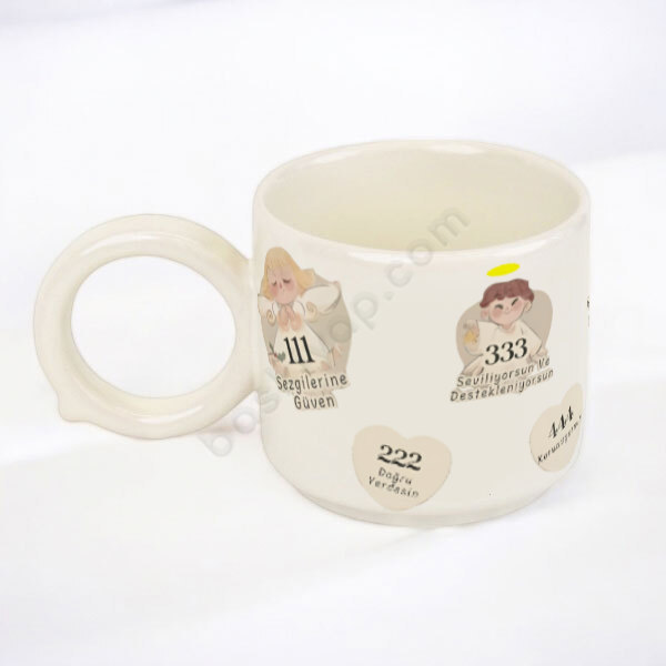 Melek Sayıları Baskılı Şans Kupası online tasarla