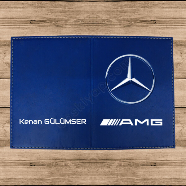 Mercedes Amg Logo Baskılı Deri Ruhsat online tasarla