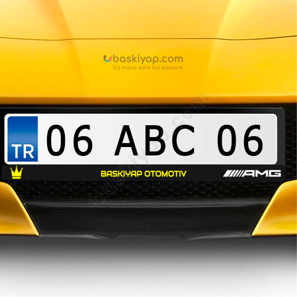 Mercedes Amg Yazılı Araç Plakalık online tasarla