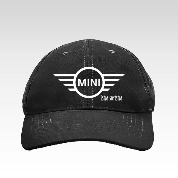 Mini Cooper Baskılı Siyah Bez Şapka online tasarla