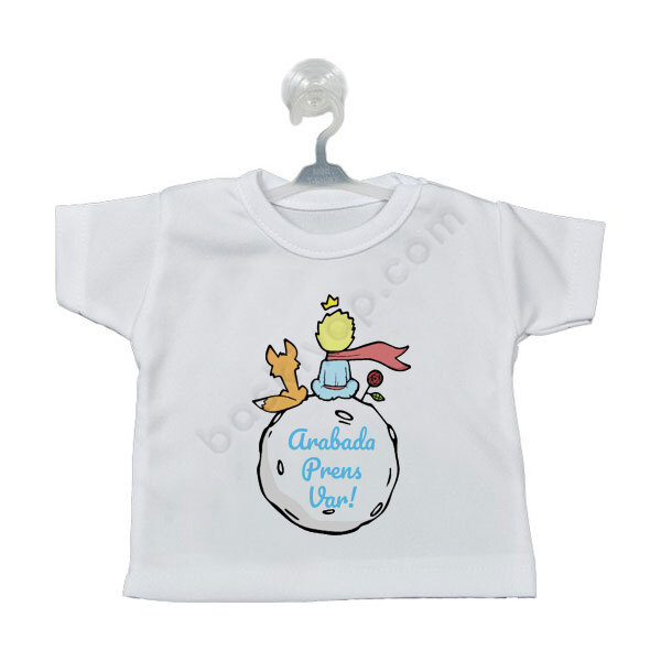 Arabada Prens Var Tasarımlı Mini Tişört Araba Süsü online tasarla