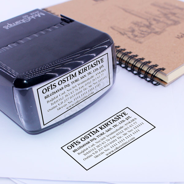 Mobistamps 60 Mega Boy Çerçeveli Firma Kaşesi online tasarla