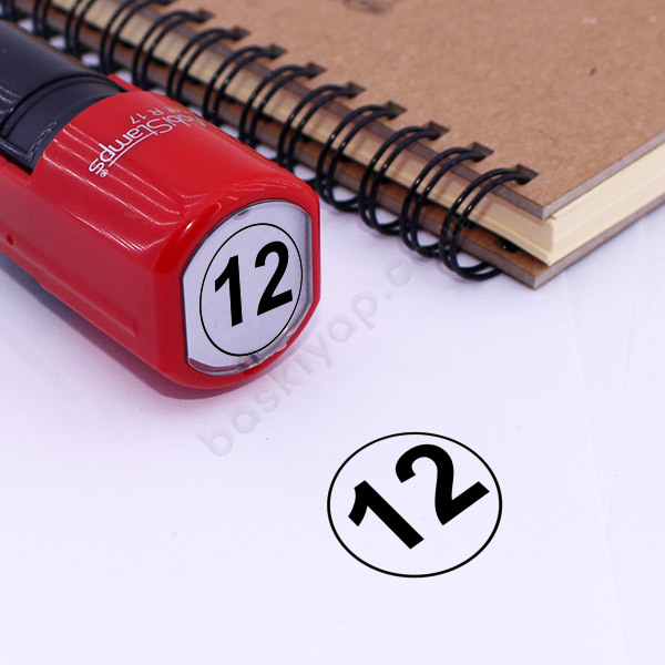 Mobistamps R12 Sayı Kaşesi Yuvarlak online tasarla