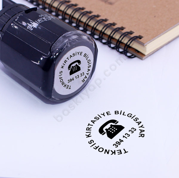 Mobistamps R30 Telefon İconlu Firma Kaşesi online tasarla