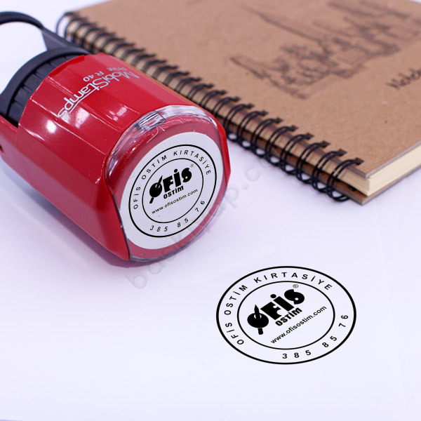 Mobistamps R50 Logolu Yuvarlak Firma Kaşesi online tasarla