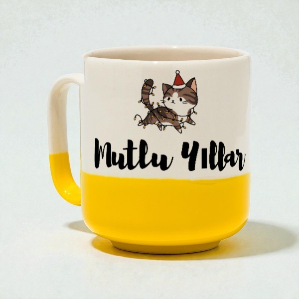 Modern Dip Sarı Kupa Kendin Tasarla | 16140 online tasarla