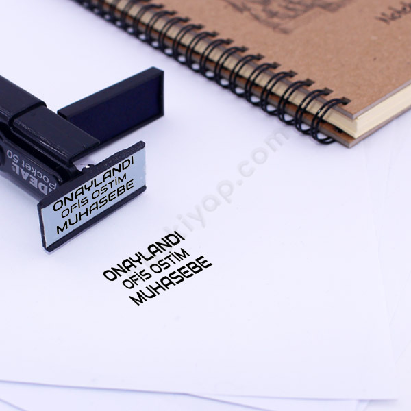 Muhasebe Onaylandı Kaşesi Firmaya Özel Siyah online tasarla