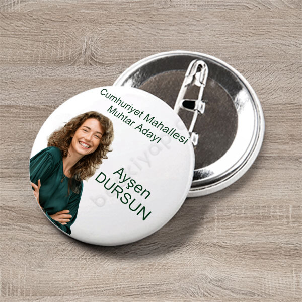 Muhtar Adayı Rozeti online tasarla