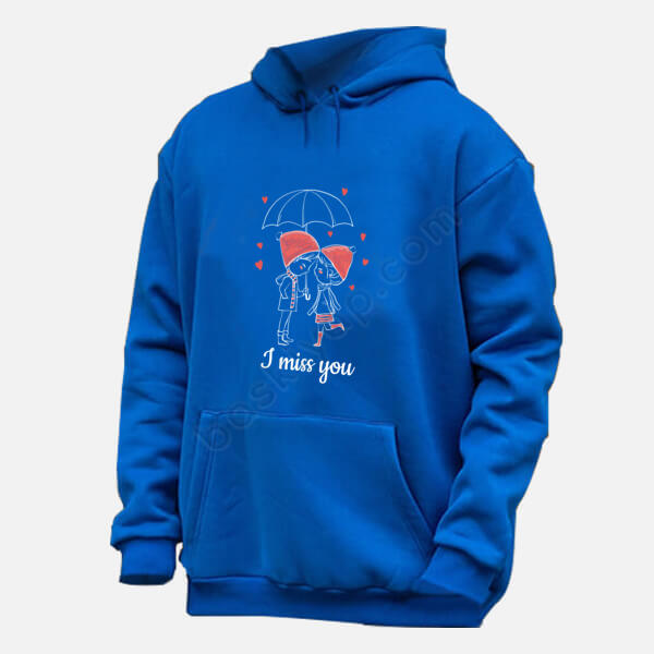 Mutlu Çift Baskılı Renkli Hoodie online tasarla