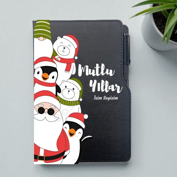 Mutlu Yıllar Tasarımlı Ajanda Kalem Set online tasarla