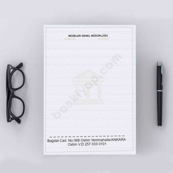 Müze Tasarımlı Antetli Kağıt online tasarla