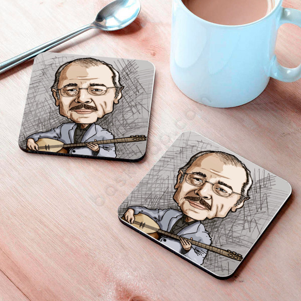 Neşet Ertaş Bardak Altlığı 2 online tasarla