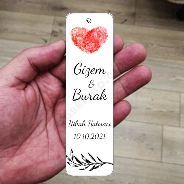 Nikah Hediyelik Kitap Ayracı online tasarla