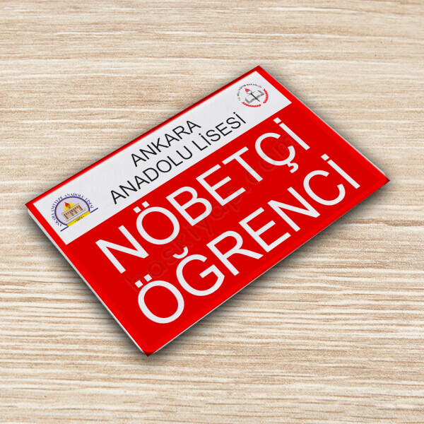 İsme Özel Nöbetçi Öğrenci Kimlik Kartı Örneği online tasarla