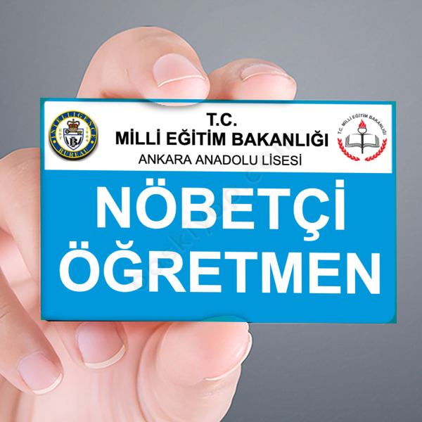 Nöbetçi Öğretmen Personel Kartı online tasarla
