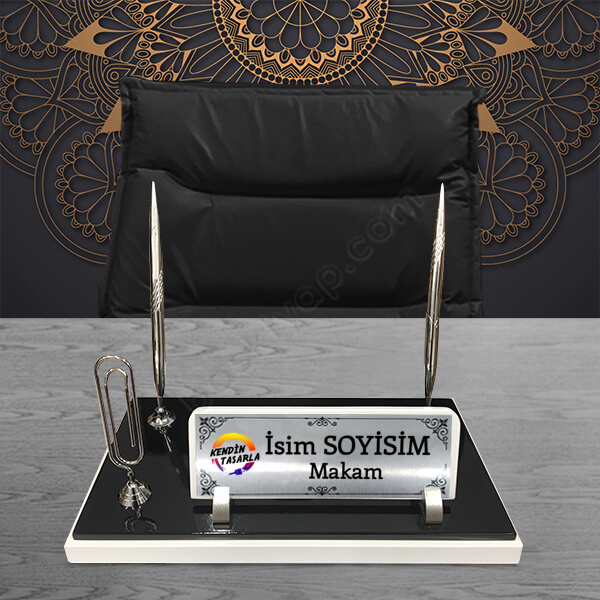 Not Tutacaklı Masa İsimliği online tasarla