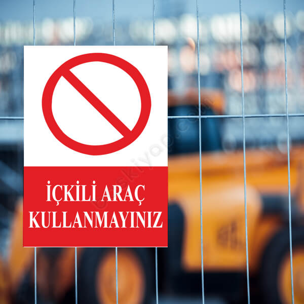 İçkili Araç Kullanma Levhası online tasarla