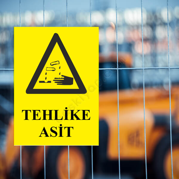 Tehlike Asit Levhası online tasarla