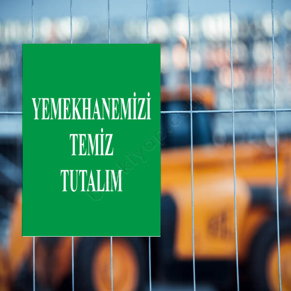 Yemekhaneyi Temiz Tut Levhası online tasarla