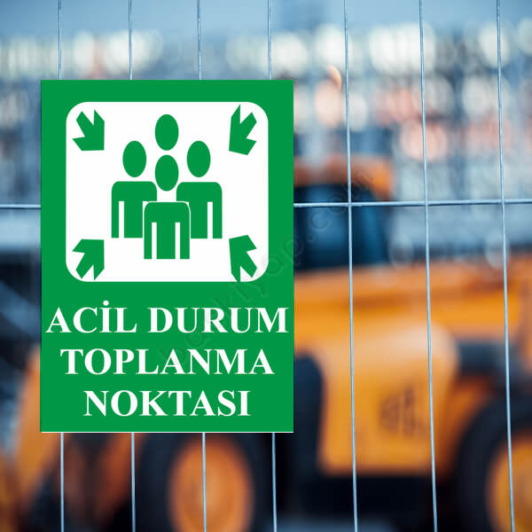 Acil Durum Toplanma Noktası Levhası online tasarla