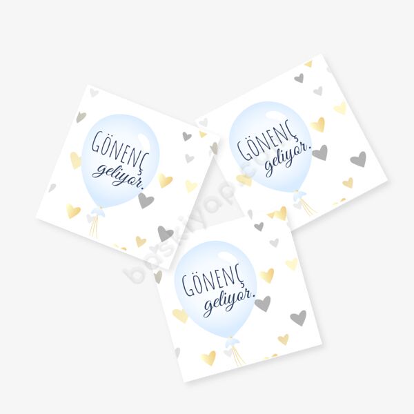 Oğlumuz Geliyor Sticker online tasarla